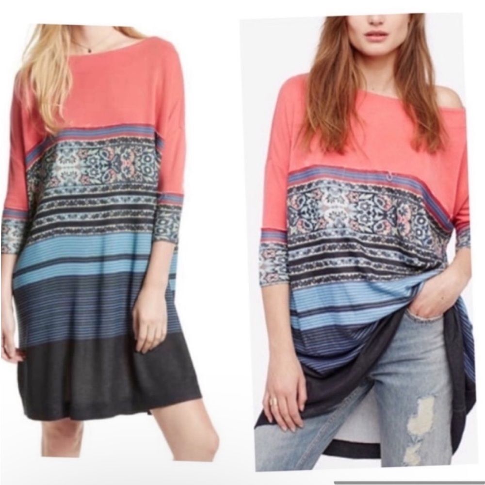 Free People Womens Size XS Steppin Out Dress Tunic Oversized - Picture 2 of 8